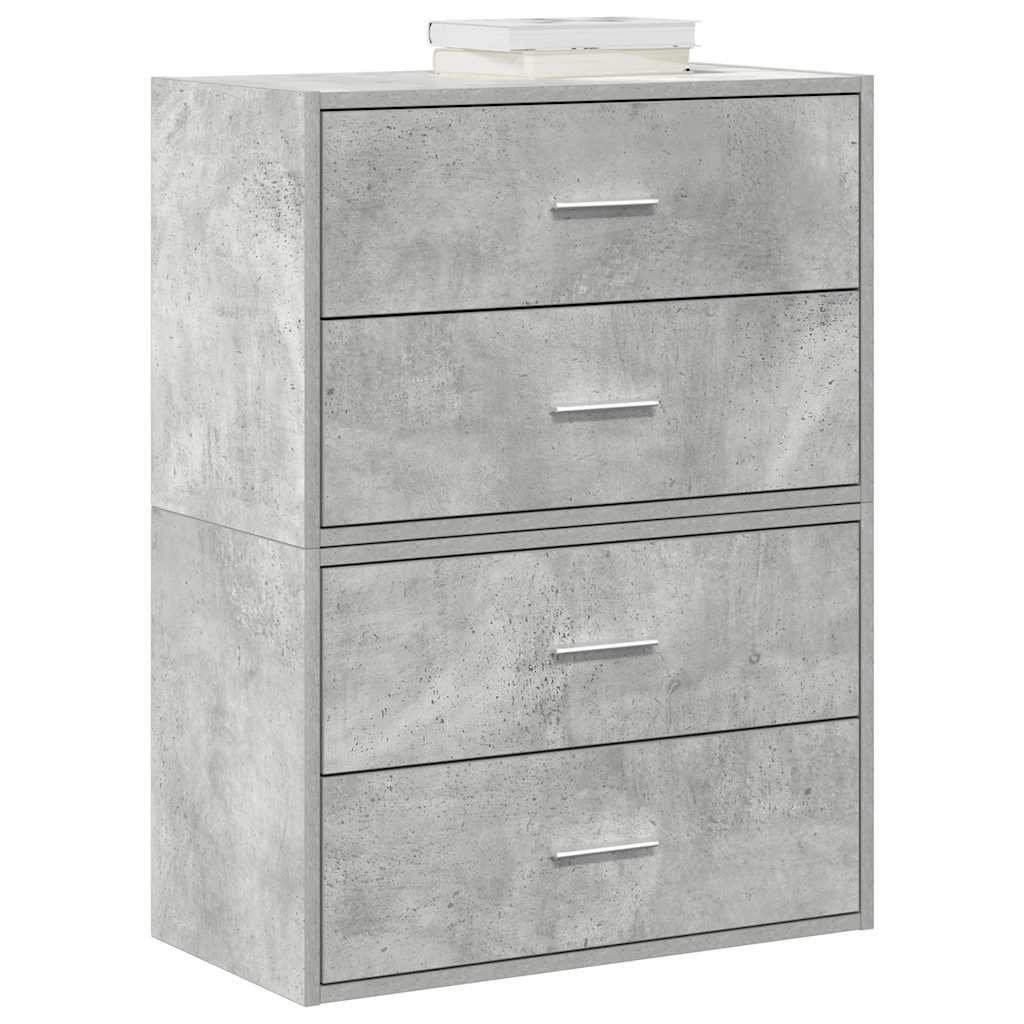 Kasten Met 2 Lades 60X31X40 Cm Bewerkt Hout