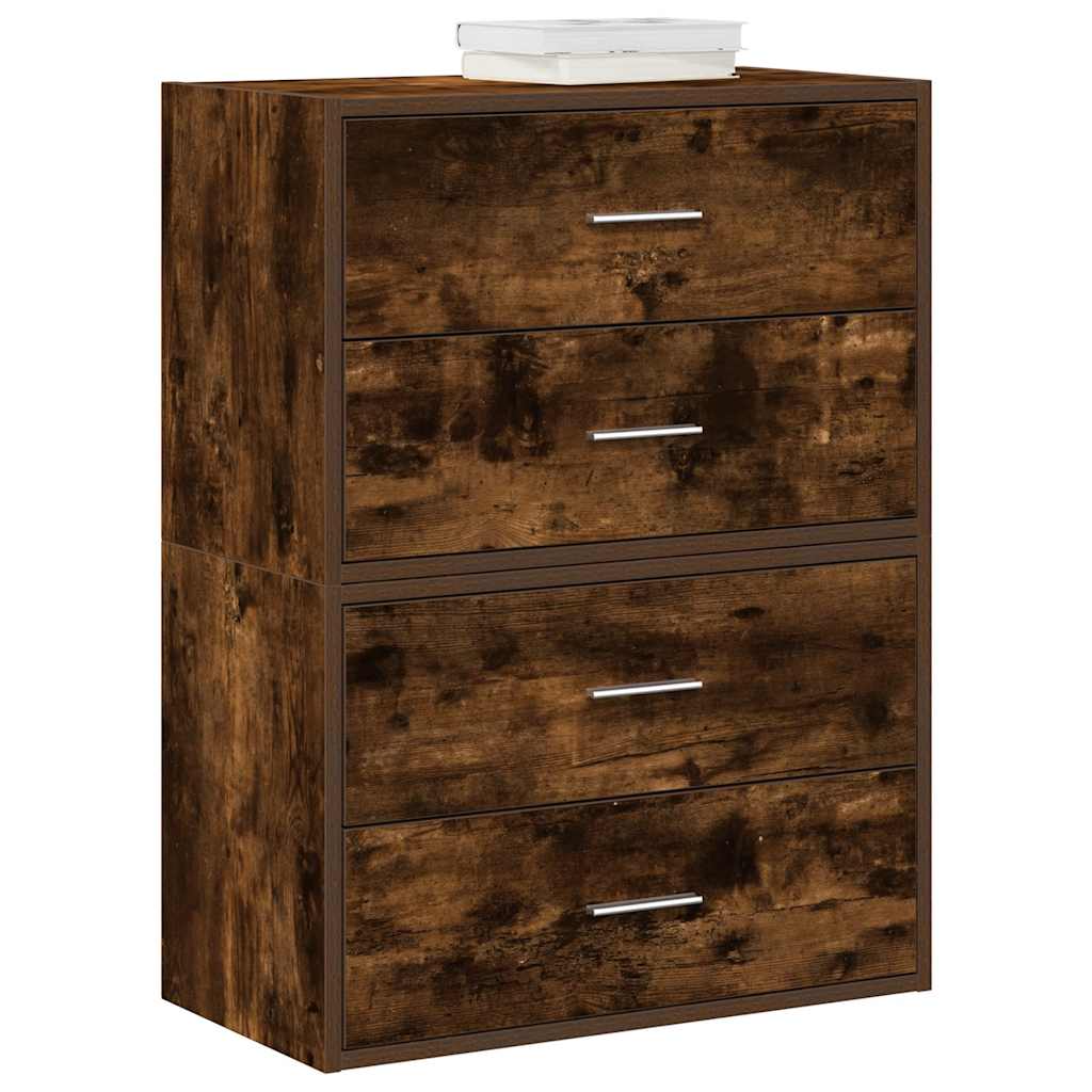 Kasten Met 2 Lades 60X31X40 Cm Bewerkt Hout