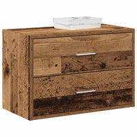Kasten Met 2 Lades 60X31X40 Cm Bewerkt Hout