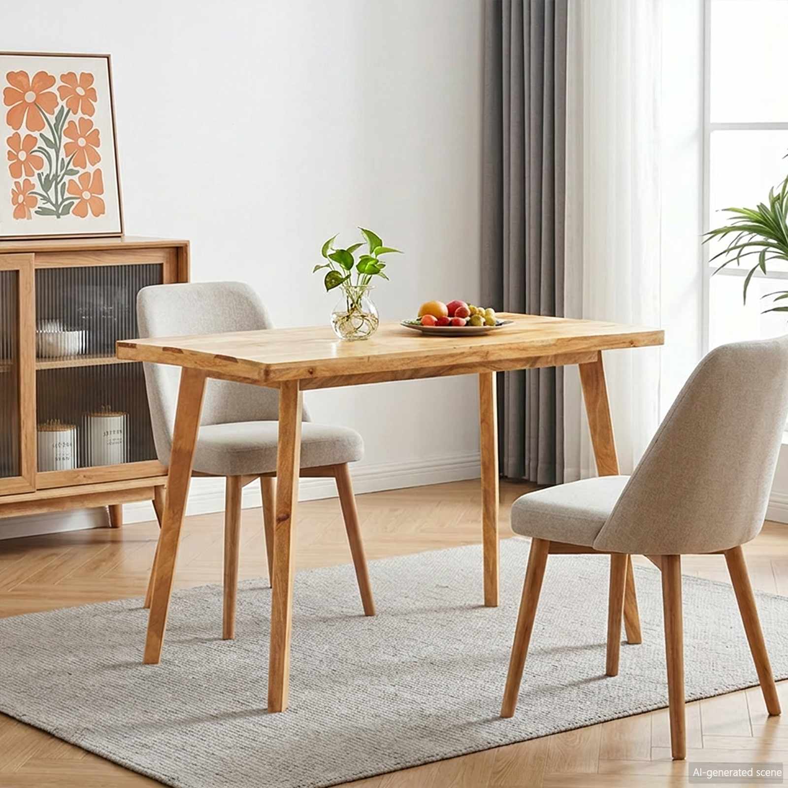 Eettafel Naturel 100 X 35 X 75 Cm Massief Mango Hout