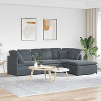 Modulaire Bank Met Voetenbank En Kussens Fluweel