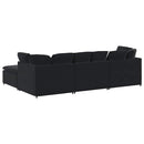 Modulaire Bank Met Voetenbank En Kussens Fluweel