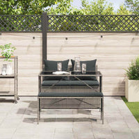 3-Delige Tuinset Met Kussens Poly Rattan