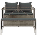 3-Delige Tuinset Met Kussens Poly Rattan