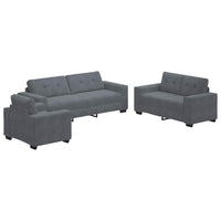 Bankstel 3 Pcs 221 X 80 X 80 Cm Fluweel