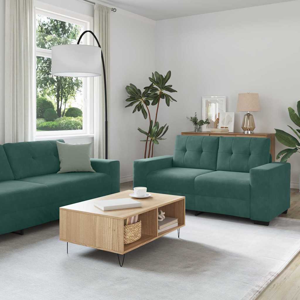 Bankstel 3 Pcs 221 X 80 X 80 Cm Fluweel