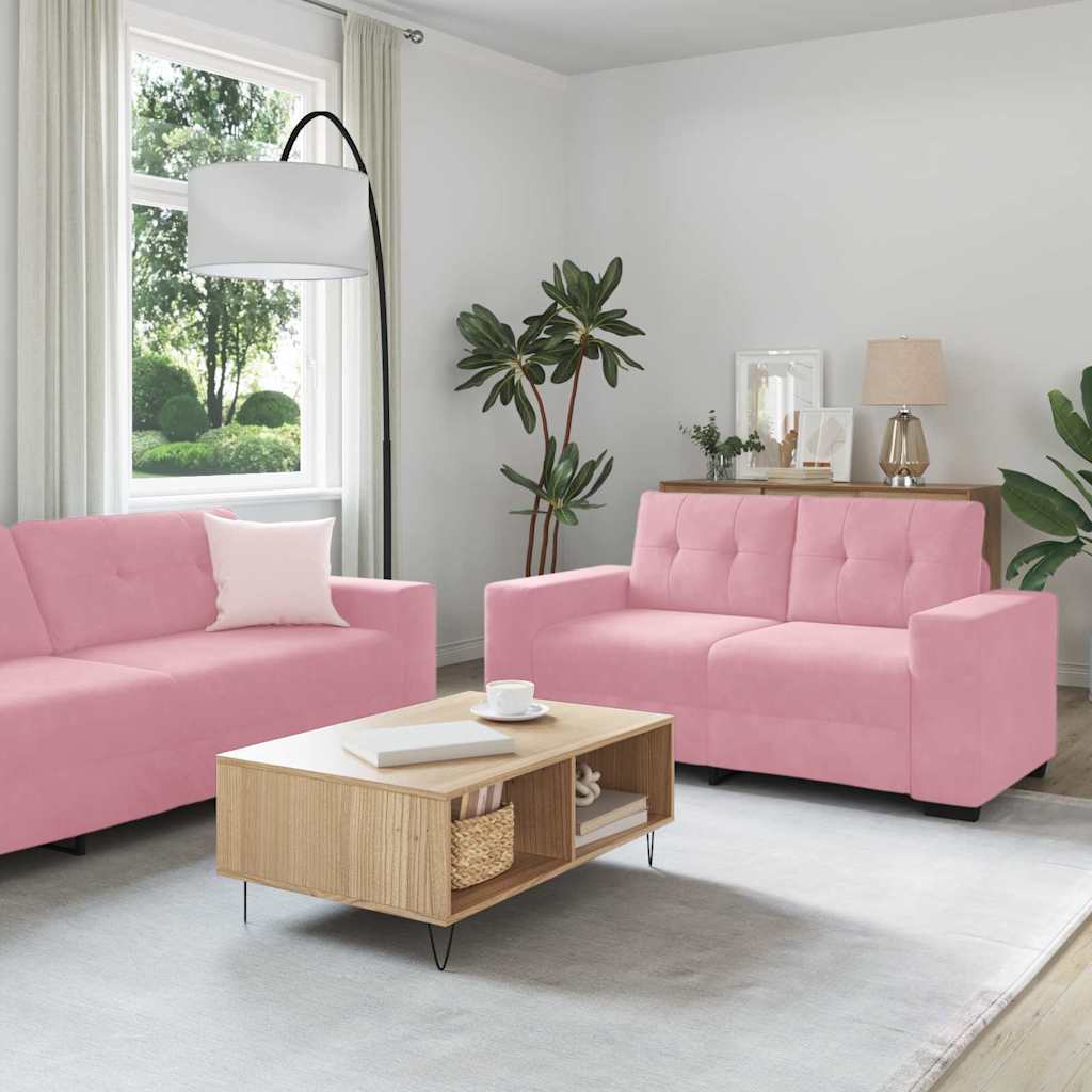 Bankstel 3 Pcs 221 X 80 X 80 Cm Fluweel