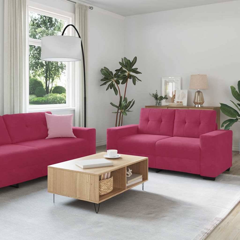 Bankstel 3 Pcs 221 X 80 X 80 Cm Fluweel