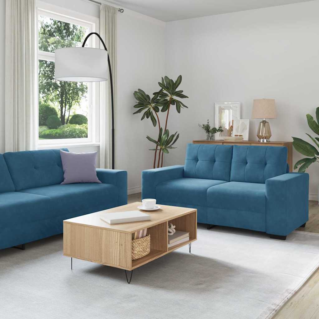 Bankstel 3 Pcs 221 X 80 X 80 Cm Fluweel