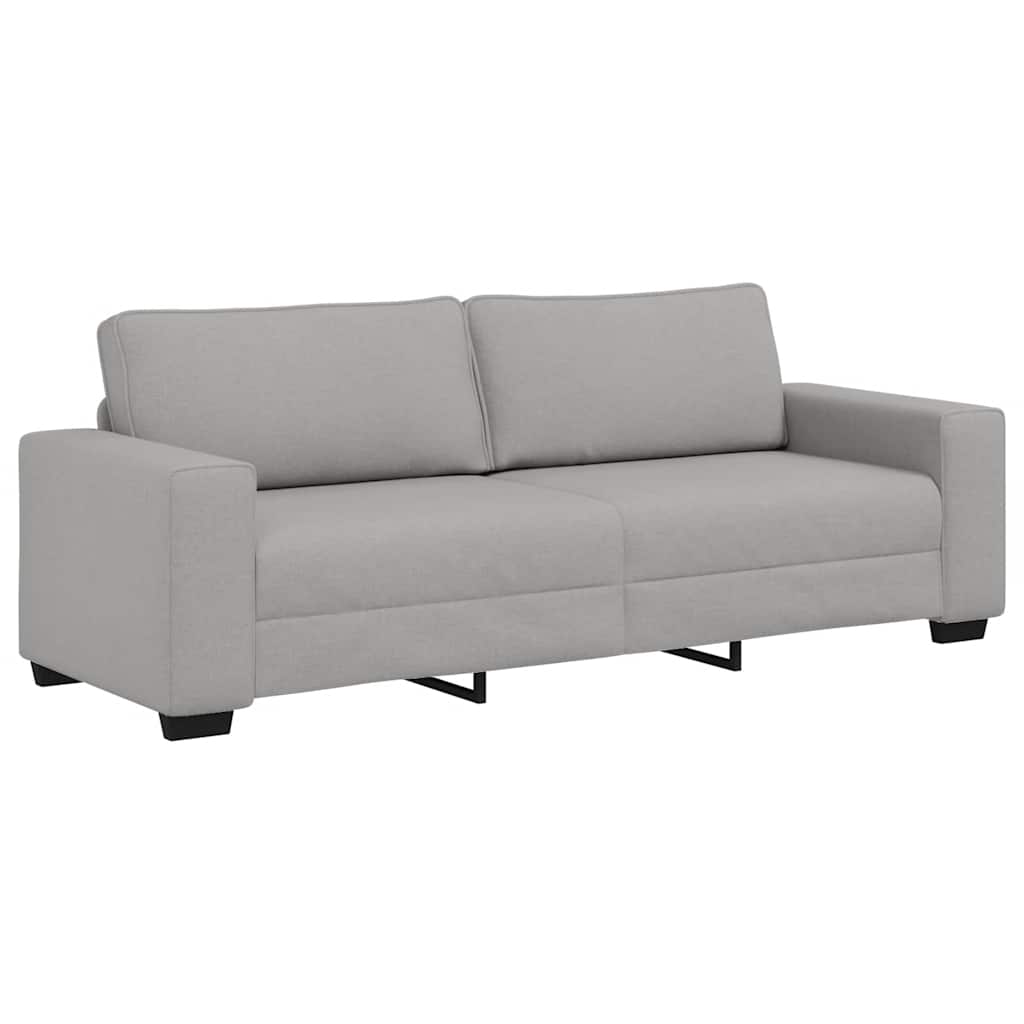 3-Delige Loungeset Met Kussens Stof Wolk Grijs