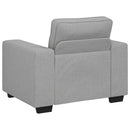 3-Delige Loungeset Met Kussens Stof Wolk Grijs