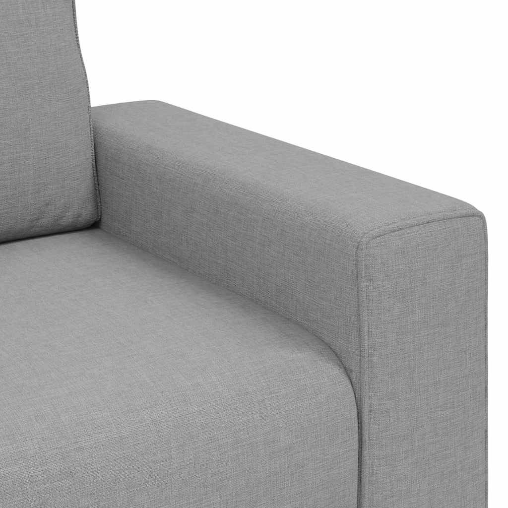 3-Delige Loungeset Met Kussens Stof Wolk Grijs