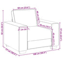 3-Delige Loungeset Met Kussens Stof Wolk Grijs