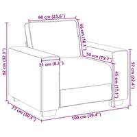 3-Delige Loungeset Met Kussens Stof Wolk Grijs