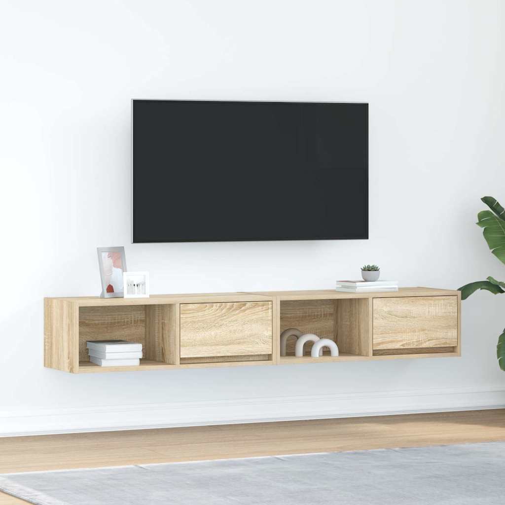 Tv-Kasten 80X31X25,5 Cm Spaanplaat Kleurig