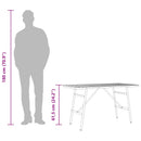 Eettafel Bruin 110 X 55 X 61,5 Cm Massief Acaciahout