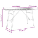 Eettafel Bruin 110 X 55 X 61,5 Cm Massief Acaciahout
