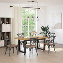 Eettafel Noain E Poten 180X90X75 Cm Massief Grenenhout Naturel