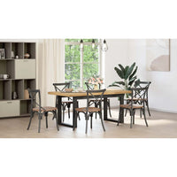 Eettafel Noain E Poten 180X90X75 Cm Massief Grenenhout Naturel