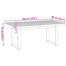 Eettafel Noain E Poten 180X90X75 Cm Massief Grenenhout Naturel