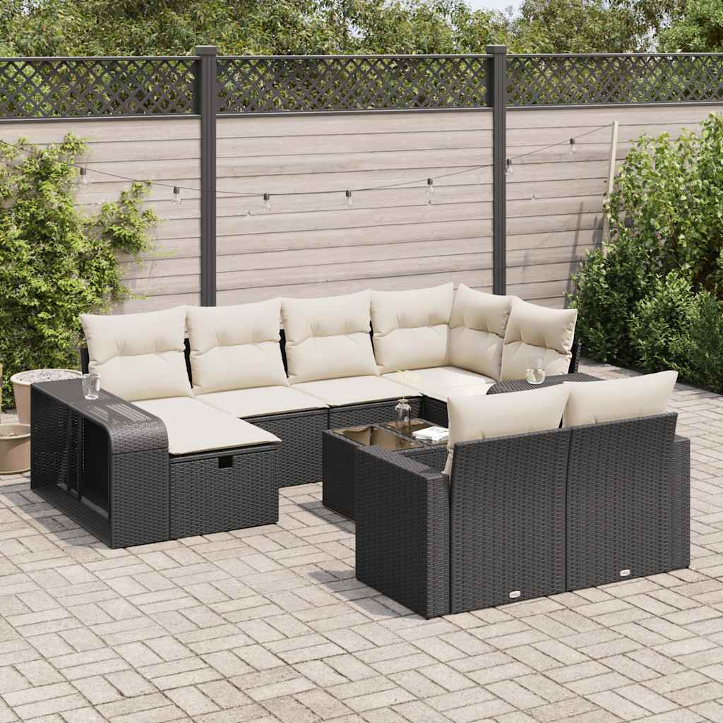 1 Tuinset Met Kussens Poly Rattan