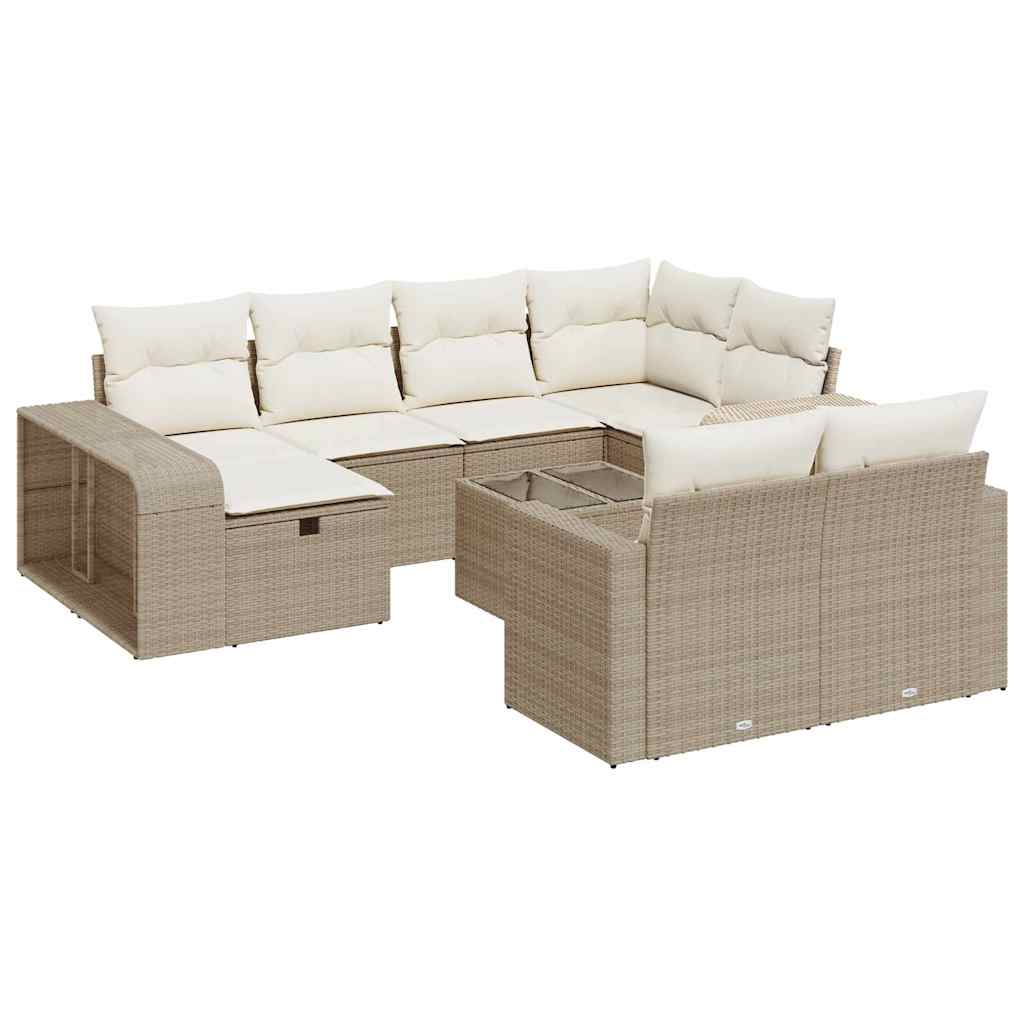 1 Tuinset Met Kussens Poly Rattan