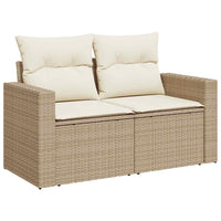 1 Tuinset Met Kussens Poly Rattan