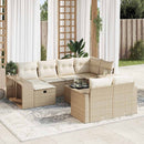 1 Tuinset Met Kussens Poly Rattan