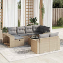 1 Tuinset Met Kussens Poly Rattan