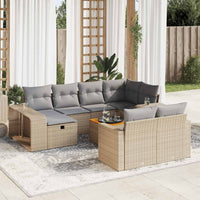 1 Tuinset Met Kussens Poly Rattan