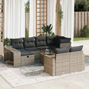 1 Tuinset Met Kussens Poly Rattan