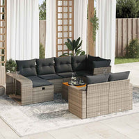 1 Tuinset Met Kussens Poly Rattan