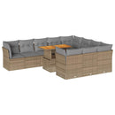 1 Tuinset Met Kussens Poly Rattan