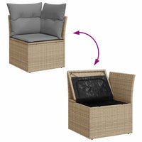 1 Tuinset Met Kussens Poly Rattan