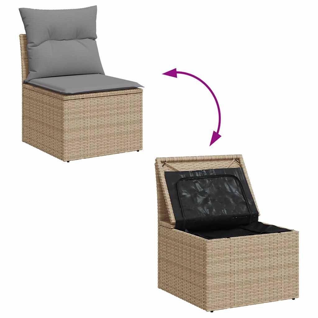 1 Tuinset Met Kussens Poly Rattan