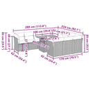 1 Tuinset Met Kussens Poly Rattan