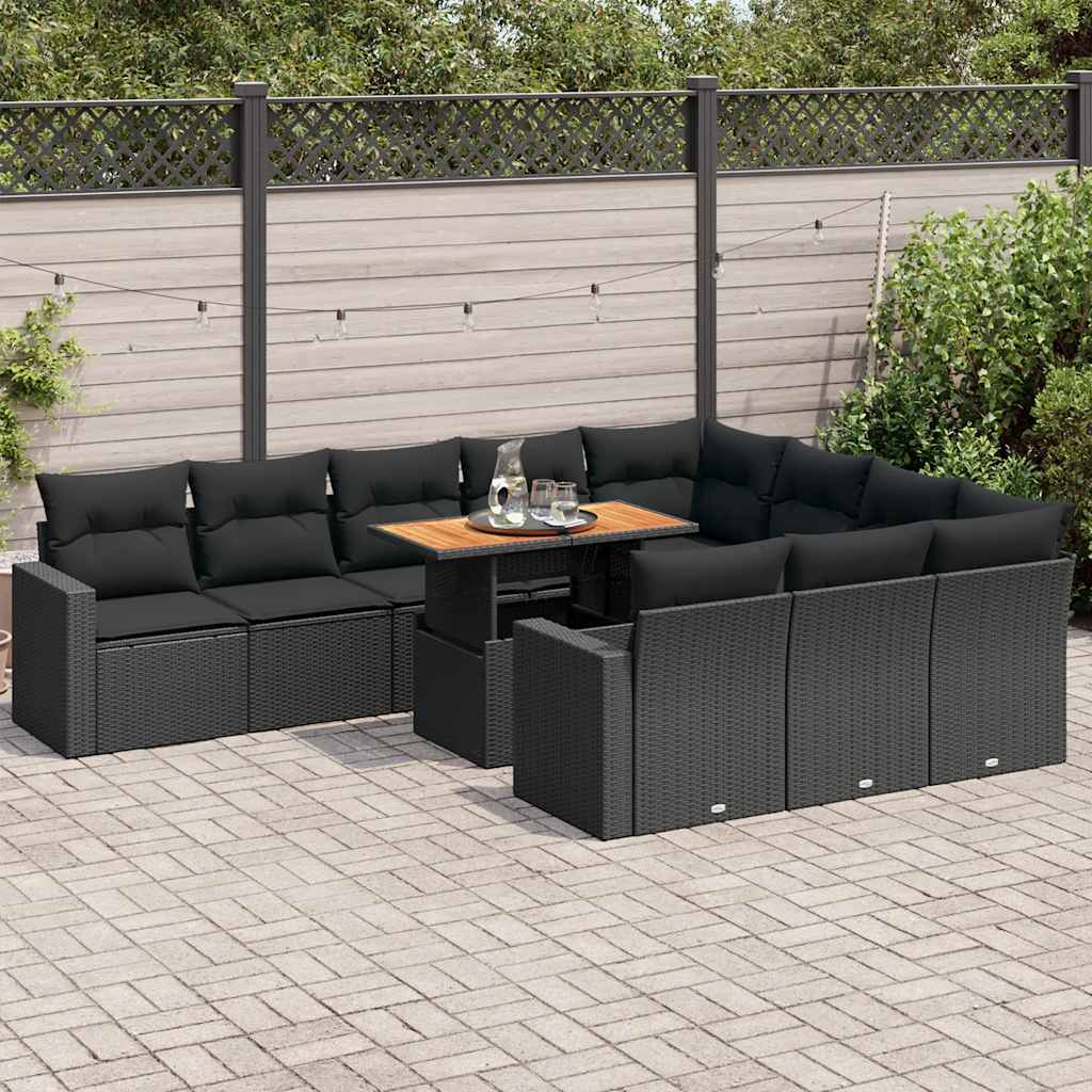 1 Tuinset Met Kussens Poly Rattan