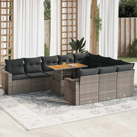 1 Tuinset Met Kussens Poly Rattan