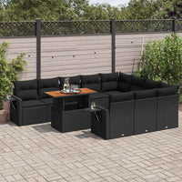 1 Tuinset Met Kussens Poly Rattan