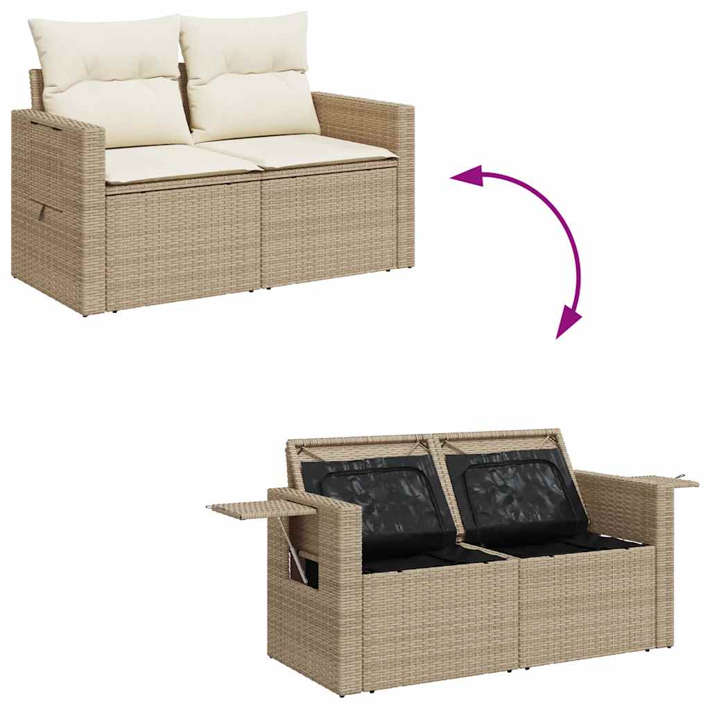 1 Tuinset Met Kussens Poly Rattan
