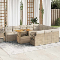 1 Tuinset Met Kussens Poly Rattan