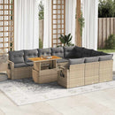 1 Tuinset Met Kussens Poly Rattan