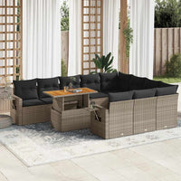 1 Tuinset Met Kussens Poly Rattan