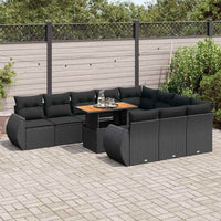 1 Tuinset Met Kussens Poly Rattan