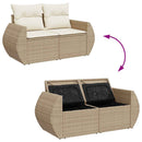 1 Tuinset Met Kussens Poly Rattan