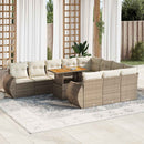 1 Tuinset Met Kussens Poly Rattan