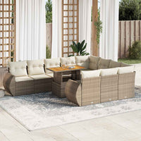 1 Tuinset Met Kussens Poly Rattan