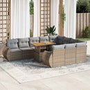 1 Tuinset Met Kussens Poly Rattan