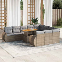 1 Tuinset Met Kussens Poly Rattan