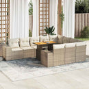 1 Tuinset Met Kussens Poly Rattan